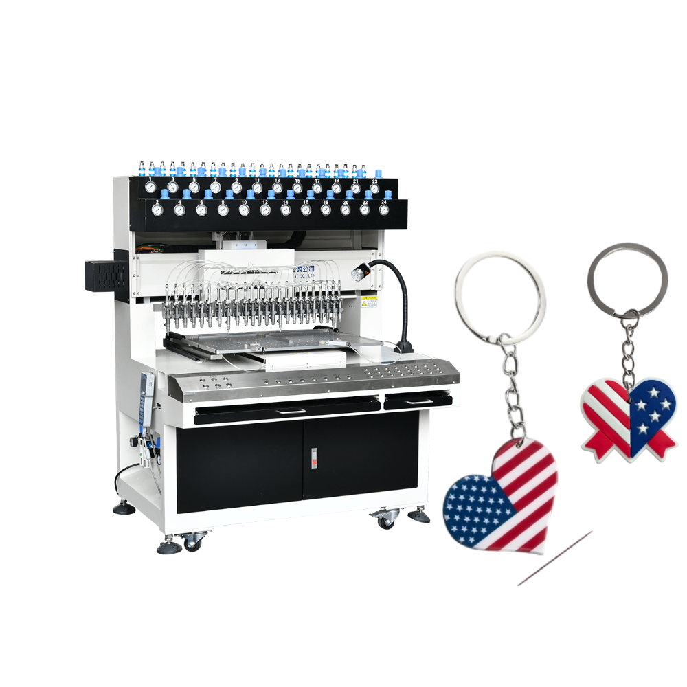 Mini Emoticon soft pvc Keyring filling machine